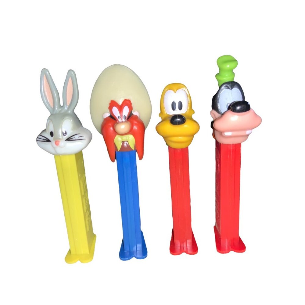 Warner Bros Looney Tunes PEZ containers Goofy Pluto Bugs Yosemite Sam
